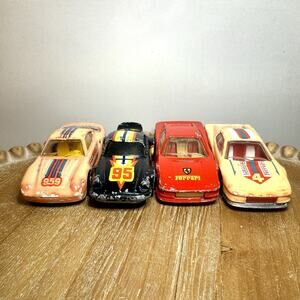 Hot Wheels Ferrari Porsche Lot of 4 Vintage Diecast Cars 959 Rally Euro Racing